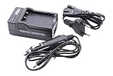 vhbw Ladegerät Netzteil mit Kfz-Lader kompatibel mit Aiptek PocketCinema T10, T15, T30, V10, V10...