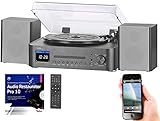 auvisio DAB mit Plattenspieler: Digitale HiFi-Anlage & Digitalisierer, Internet- & DAB+Radio,...