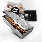 Schwarzwald Metzgerei – Räucherbox Set inkl. Räucherchips für Holzkohle-, Elektro- & Gasgrill...