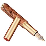 Hoement Kalligraphie Füllfederhalter und Messing Tragbarer Kleiner Schreibstift mit Deckel Flüssig...