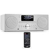 Auna Tragbares Radio mit CD Player, DAB Plus mit Bluetooth, DAB/DAB+/FM , Küchenradio mit LCD...