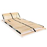 Hommdiy Lattenrost mit 28 Latten 7 Zonen 70x200 cm Kopfteilverstellung (manuell) Lattenrahmen...