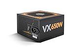 NOX XTREME PRODUCTS Urano VX 650W ATX PC-Netzteil – 80 PLUS Bronze, leiser 120mm Lüfter, flache...