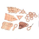 48Pcs Bolzenschweiß Kit Zubehör Gerade Verdrehte Ausbeuler Ringe Haken Washer Runde Stern Pad Uni...