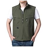 RUMAOZIA Herren Outdoor-Weste Anglerweste Jagd Wandern ärmellose Jacke Camping Fotografie Weste...