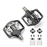 ANSJS 2 in 1 SPD-Fahrradpedale, CNC Aluminium Rutschfest, Klickpedale Set für BMX MTB Trekking...