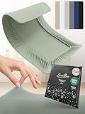 Samthus Spannbettlaken 140x200cm - Oeko-Tex Made In Green - Jersey Bettlaken Spannbetttuch aus 100%...