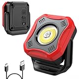 AuRiver LED Arbeitsleuchte, 1000 Lumen Super Helle Werkstattlampe, Akku Lampe Inspektionslampe, 4...