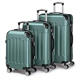 LEADZM Kofferset 3 teilig Hartschale, Reisekoffer mit Rollen Groß, Koffer Set aus ABS, Trolley...