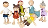 small foot Biegepuppen-Familie aus Holz, 6 Puppen, detailreich, flexibel und strapazierfähig, ab...