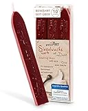 gravurART Siegelwachs Bordeaux Rot 3 Stangen mit Docht - Persönliche Briefe versiegeln mit...