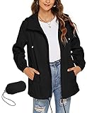 Rapbin Softshelljacken Damen Leicht Wasserdicht Faltbare Regenjacke Outdoor Wandern Herbst Jacken...