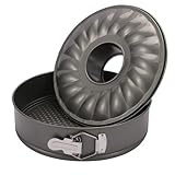 Zeripikfoasp Springform, 26 cm Kuchenform, Runde Backform Antihaftbeschichtet, Kuchenformen-Set mit...