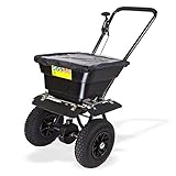 DEMA Edelstahl Streuhandwagen SW 45 MK – Robuster Streuwagen für Salz, Dünger, Saatgut, 45L...