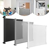 LARS360 Türschutzgitter Ausziehbar 0-150cm Treppenschutzrollo Baby Treppenschutzgitter Einziehbares...