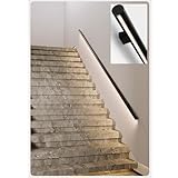 Beleuchtete LED-Treppe aus Aluminium, 1 m, weiß, Innengeländer für Sicherheit und Stil, moderne...
