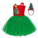 Fonowx Mädchen-Weihnachtsbaum-Kostüm, Weihnachtsbaum-Kleid, Weihnachtsparty-Tutu-Kleid für das...