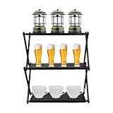 Genérico Campingregal | Faltbarer und tragbarer Ständer mit 3 Ebenen | Schreibtischregal, für...