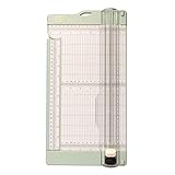 Vaessen Creative Papierschneider Mit Falzbrett 15x30,5cm, Mintgrün, für Scrapbooking und Karten...