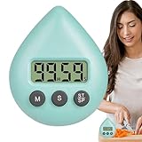 Digitaler Dusch-Timer, Saugnapf-Timer mit LCD-Display, visueller Countdown-Tiimer, magnetischer...
