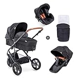 Hauck Dreirad Kombi Kinderwagen Pacific 3 Shop N Drive, inkl. Babywanne umbaubar zu Sportsitz, inkl....