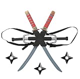 Udekit Ninja Rucksack Katana Krieger Waffen Set Für Kinder Halloween Mottoparty Karneval Dress Up...