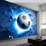 Moderne 3D Darstellung Fototapete Tapete B250 x H175 cm, Cartoon Sport Fußball Fototapeten Vlies...