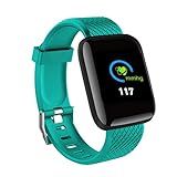 EMUKOEP Smartwatch, Wasserdichtes Sport-Fitness-Armband (Grün)