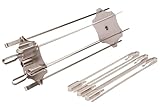 BBQ ROTISSERIE SPIEß SET/SPIEß-RONDELL für alle Drehspieße bis Ø14 mm - Kommt mit 6 kurzen (30...