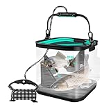 Bait Tank, Portable Minnow Bucket, Transparent Fishing Bucket, Outdoor Camping Bucket, Fly Fishing...