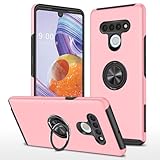 MBSLFY Handyhülle für LG Stylo 6 Hülle, mit Drehbar Metall 360° Ring Ständer Handyhülle [TPU +...