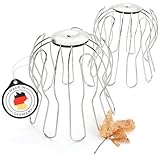 greate 2x Dachrinnen Laubschutz Verzinkt 87 bis 100mm einstellbar - Fallrohrschutz als Regenrinnen...