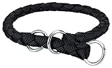 TRIXIE Cavo Zug-Stopp Halsband Größe S: Halsumfang 30–36 cm/ø 12 mm in schwarz - Hundehalsband...