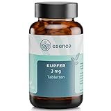 Kupfer Tabletten hochdosiert – 365 vegane Tabletten für 1 Jahr – 3 mg Kupfer-Bisglycinat pro...