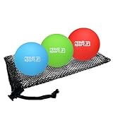 ResultSport Lacrosse Faszienball Massageball Set 3 Stück, Plantarfasziitis, Fußmassage,...