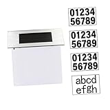 Gadpiparty 1 Satz Solarbetriebene LED Hausnummer mit Wasserdichtem Design Weißes Licht für...