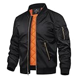 TACVASEN Herren Bomber Blouson Herbstjacke Warme Jacke Sportjacke Freizeit Outdoor Casual Laufjacke...