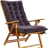 Premium Blau Gartenliege Kissen Bequeme Liegestuhl Kissen für Outdoor Sonnenliege Kissen für...