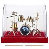 Beufee Mini -Drum Set, Miniatur Musikinstrument Drum Set Modell für Schreibtisch Display...