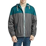 KAIXLIONLY Leichte Regenjacke Herren Wasserdicht Winddicht Lang Outdoorjacke Schnelltrocknend Warme...