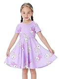 PATPAT Mädchen-Kleid mit kurzen Ärmeln, Freizeitkleid für Kleinkinder, Mädchen, für Geburtstag,...