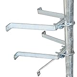 Premium X Mauerhalter 40cm Stahl verzinkt SAT Wandabstandshalter Wandbefestigung Stangenbefestigung...