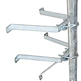 Premium X Mauerhalter 40cm Stahl SAT Wandabstandshalter für Mast bis Ø 60mm Halterung für...