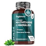 Multivitamin Tabletten - 400 Vegane Stück mit 27 Vitaminen & Mineralien - Vitamin A bis Z -...