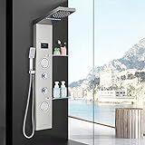 Suguword LED Duschpaneel Edelstahl Duschsystem Duscharmatur Duschset mit Regendusche Duschkopf...