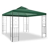 habeig++ Pavillon Festzelt Roma mit wasserdichtem Dach und PVC 3x3m Metall (grün)