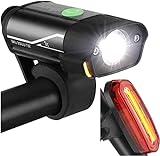 Vorderlicht, Fahrradlichter, Fahrradvorderlicht, wiederaufladbares USB-Fahrradlicht-Set, superheller...