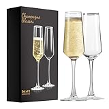 PARACITY Sektgläser, Champagner Gläser 2er-Set, elegante 250 ml Sektgläser Glas, Cocktailgläser,...