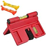 Pfostenwasserwaage Wasserwaage,Guador Magnetische Wasserwaage ABS Einstellbare Winkelwasserwaage...