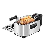 Aigostar Ushas 30HEZ - Semi-professionelle Fritteuse, Edelstahl, 2200 Watt, 3 Liter. Garantie und...